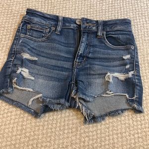 american eagle blue jean shorts